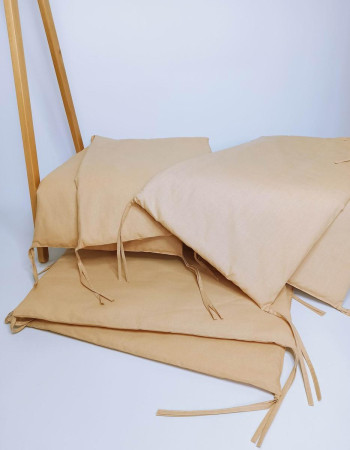 Бортики захист в дитяче ліжко Золотисті бязь Penetka 120x40, 60x40 см