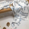 Пелюшка муслінова двошарова Синій потяг Penetka 100x80 см