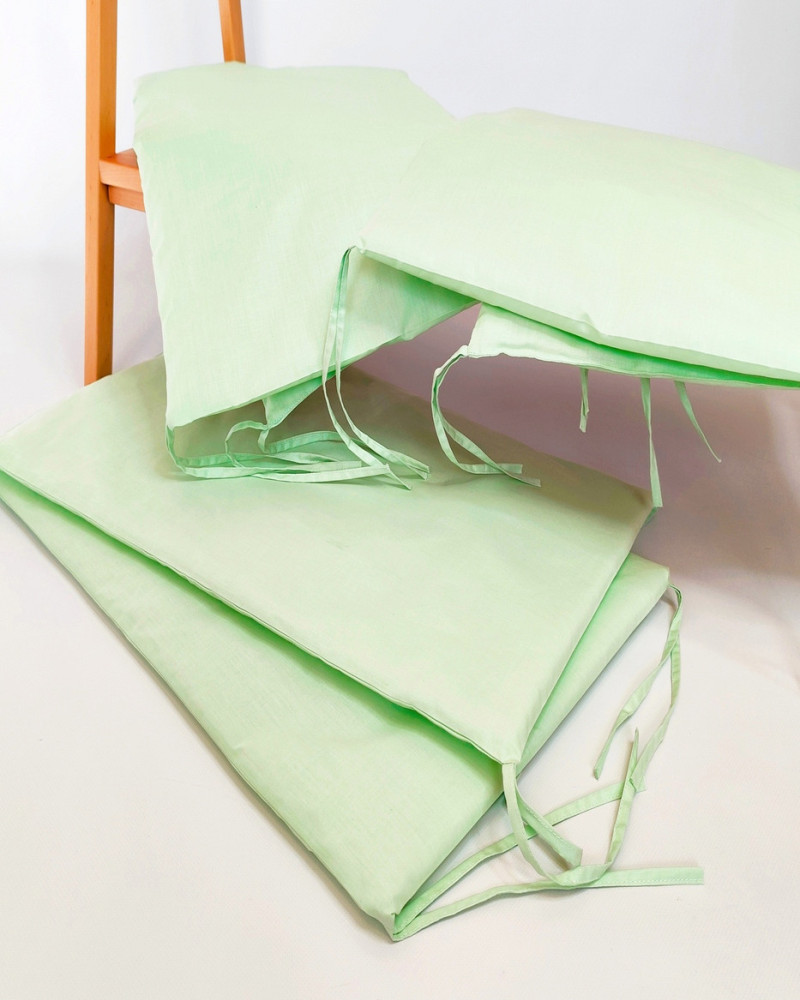 Бортики захист в дитяче ліжко Салатові бязь Penetka 120x40, 60x40 см