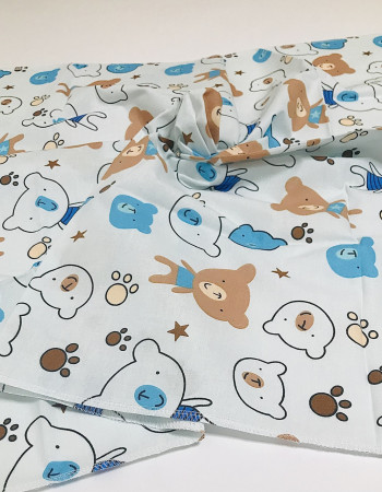 Пелюшка бязь Блакитні ведмедики Penetka 110x85 см