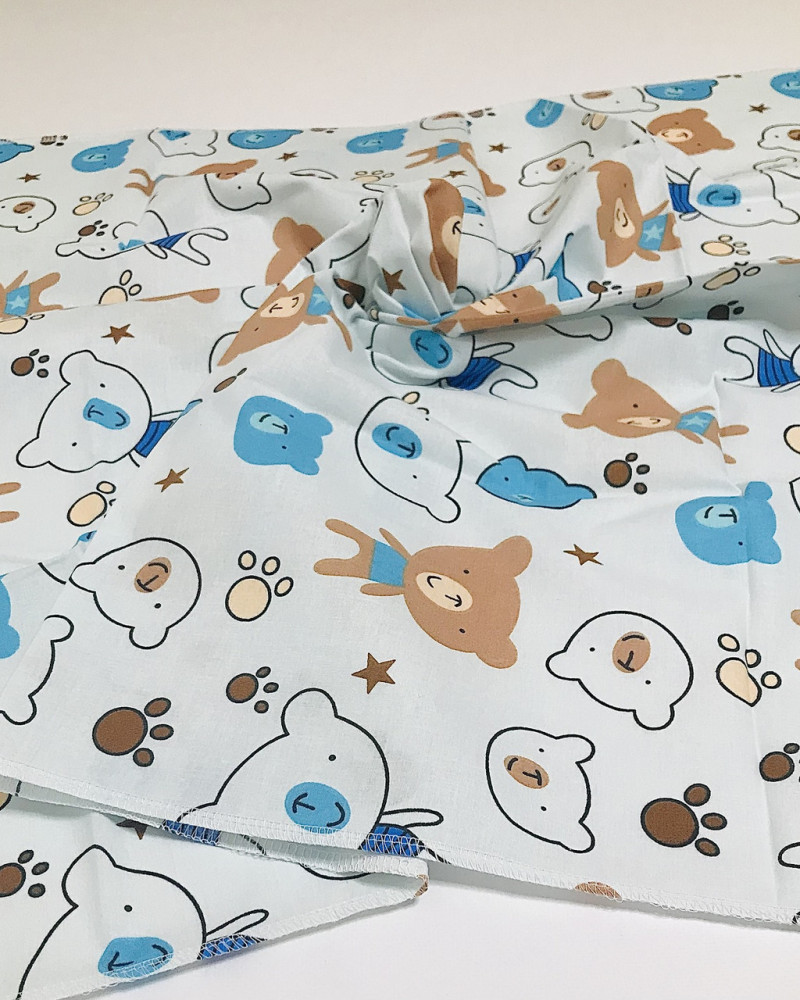 Пелюшка бязь Блакитні ведмедики Penetka 110x85 см