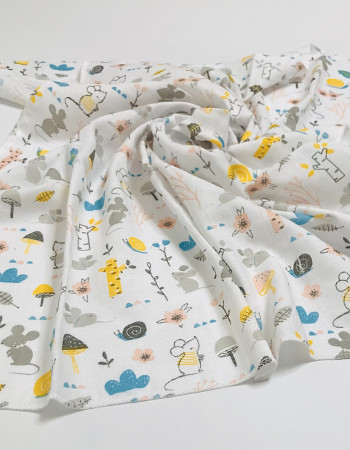 Пелюшка Сірі мишки муслін двошаровий Penetka75x60 см