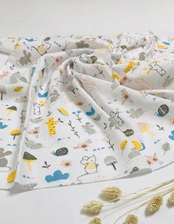 Пелюшка Сірі мишки муслін двошаровий Penetka75x60 см