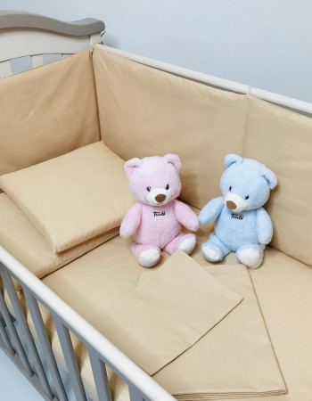 Бортики захист в дитяче ліжко Золотисті бязь Penetka 120x40, 60x40 см