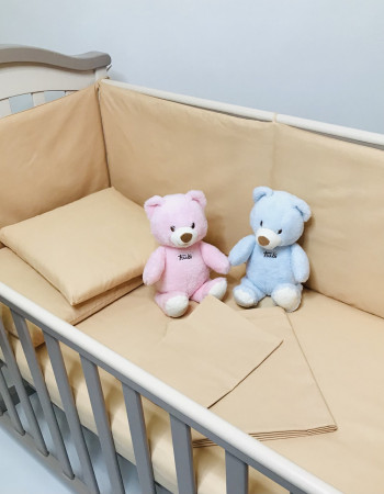 Бортики захист в дитяче ліжко Золотисті бязь Penetka 120x40, 60x40 см