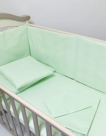 Бортики захист в дитяче ліжко Салатові бязь Penetka 120x40, 60x40 см