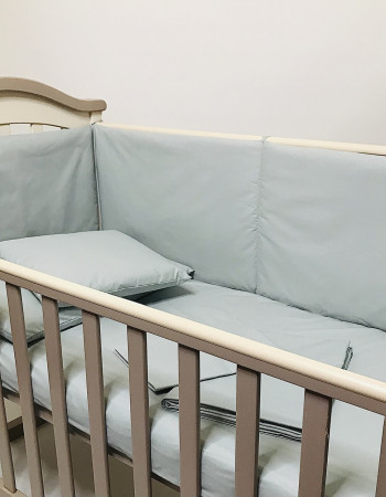 Комплект постільної білизни в дитяче ліжко (постіль дитяча) Сірий бязь Penetka 140x110, 120x60, 60x40 см