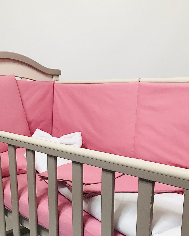 Crib Bedding Set (children's bedding) Pink Calico Penetka 140x110, 120x60, 60x40 cm
